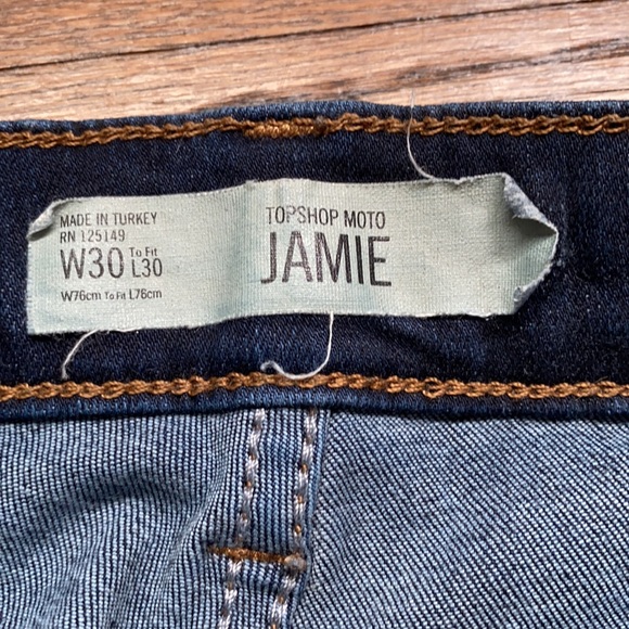 Topshop Moto Jamie jeans ink ripped - Picture 5 of 7